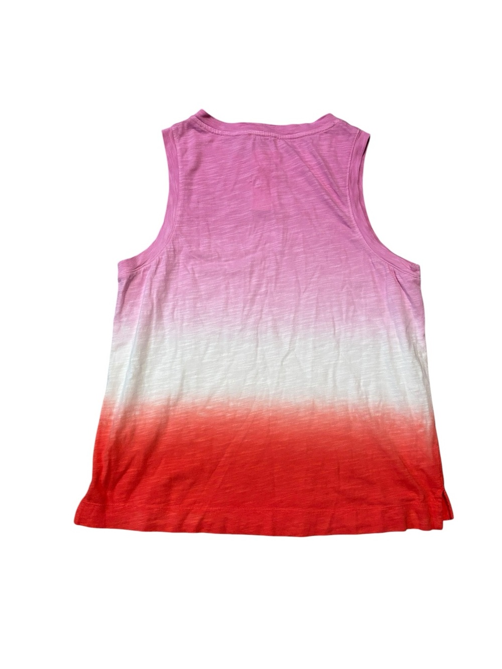 Evereve Ombre Sleeveless Muscle Tank Top NWT Size Small Pink White Coral Red - Picture 2 of 9